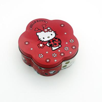 China Gift & Empty Customized Craft Flower Shaped Candy Cookies Tin Box for sale