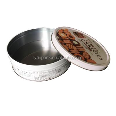 China Round Cookie Metal Tin Box For Cookies 195*60mm for sale