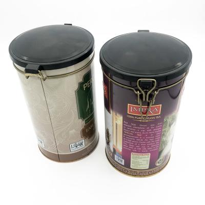 China Gift & Craft Airtight Round Coffee Tin Can With Plastic Lids for sale