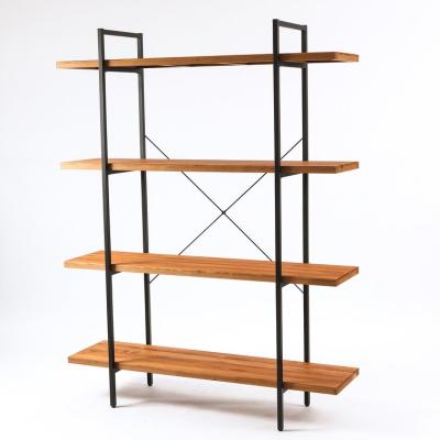 China Metal Frame Storage Book Rack Display Rack Grocery Ladder Display Rack Home Luxus Wooden Book for sale