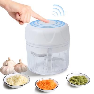 China Viable Multifunctional Food Processor Fruit Vegetable Cleaver 30W Garlic Meat Blender Portable Electric Grinder for sale