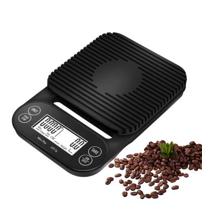 China With Tray Electronic Black Commercial Household 3KG Smart Compact Stylish Compact Electronics Coffee Scale Accurate Coffee Scale for sale