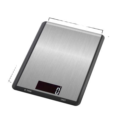 China WITH LID 5Kg Kitchen Scale Stainless Steel Scale Food Ingredients Flat Electronic Cooking Scale for sale