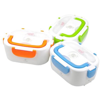 China 1.5L Home School Portable Use Portable Car Food Container Stainless Steel Thermo Heat Heated Plastic Warmer Electric Lunch Box for sale