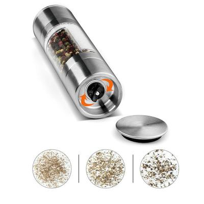 China Viable Fashion Manual Spice Salt Disposable Pepper Grinder, 80ml 100ml Spice Salt Wholesale Glass Plastic Pepper Grinder for sale