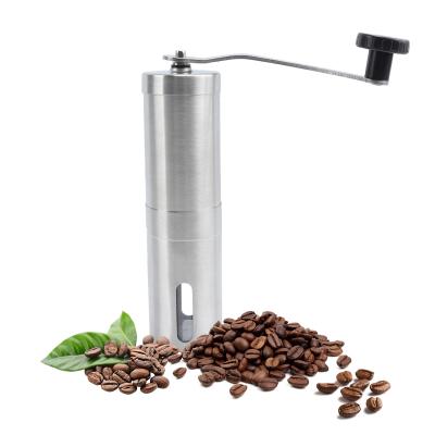 China Sustainable Coffee Stainless Steel Manual Coffee Grinder Hand Ceramic Portable Coffee Bean for sale