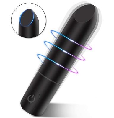 China ABS Bullet Vibrator with Angled Tip for Precision Clitoral Stimulation, Discreet Rechargeable Lipstick Vibe with 10 Vibration Modes for sale