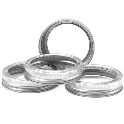 China Non Spill Reusable Canning Lids 70mm Regular Wide Mouth 87mm Mason Jar Ball Canning Rings for sale