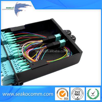 China Metal fiber optic cassette, MPO, 12 or 24 cores, flat cable, moderate price for sale