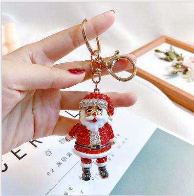 China 1 years popular promotion RTS ready to ship diamond Christmas party gift keychains for sale