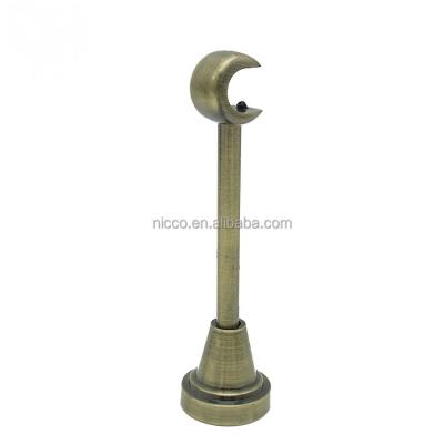 China Eco-friendly wholesales 16mm curtain rod&pole hanging hot sale adjustable brass price bracket for sale