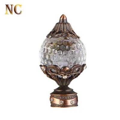 China Beautiful eco-friendly aluminum curtain finial in copper color for sale