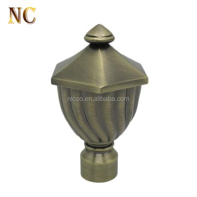 China Eco - Friendly Decorative Antique White Wrought Iron Curtain Rod Finials for sale