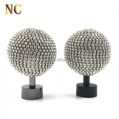 China New Designs Diamond Curtain Rod Aluminum Wrought Finials Eco - Friendly for sale