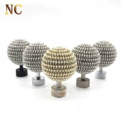 China Eco - Friendly High Quality Modern Decorative Wrought Iron Diamond Curtain Rod Finials for sale