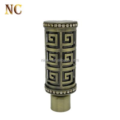 China Eco-friendly new design cast diamond curtain finials for sale