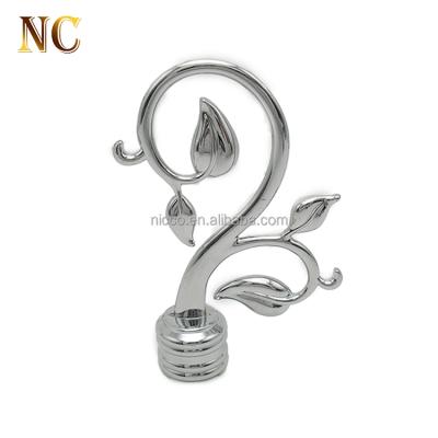 China Eco-friendly China Supply Decor Decorative Chrome Curtain Pole Finials for sale