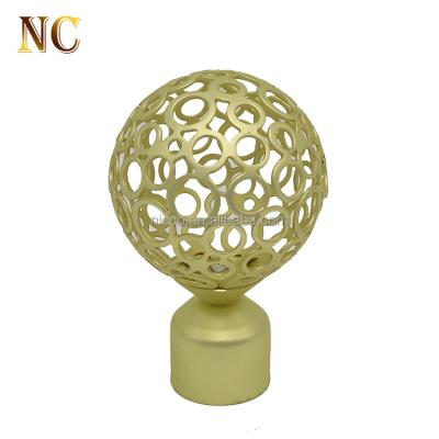 China Eco-friendly Antique Brass Art Decor 25Mm Decoration Metal Curtain Pole Home Finials From China Manufacturer for sale