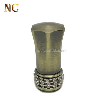 China Good quality 19mm oriental diamond curtain rod eco-friendly hot selling finials for sale