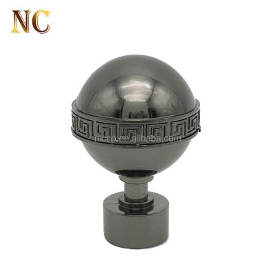 China Home Decoration Metal Curtain Pole Eco - Friendly Modern 16mm Finials for sale