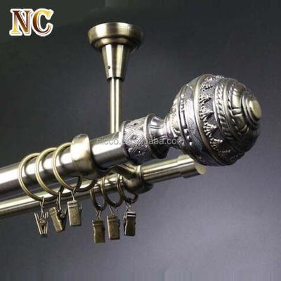 China Eco-friendly Made in China New Design Art Decor Aluminum Alloy Curtain Set Metal Curtain Pipes for Living Room for sale