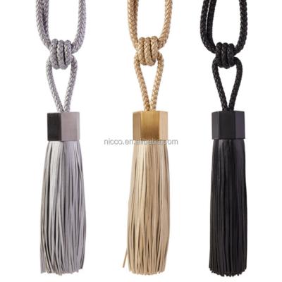 China Eco-friendly wholesale economical price curtain tieback tassel with bead for curtain accessories for sale