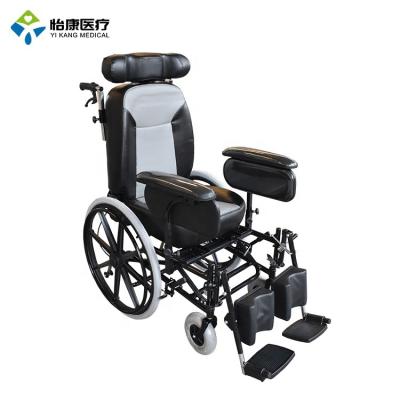 China Manual Comfortable Reclining High Back Wheelchair With Mag Wheel for sale