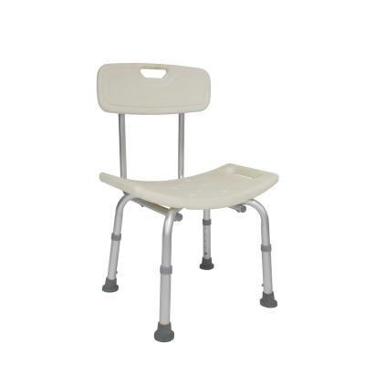 China Aluminum Medical Adjustable Shower Chair Seat Bench With Removable Back for sale