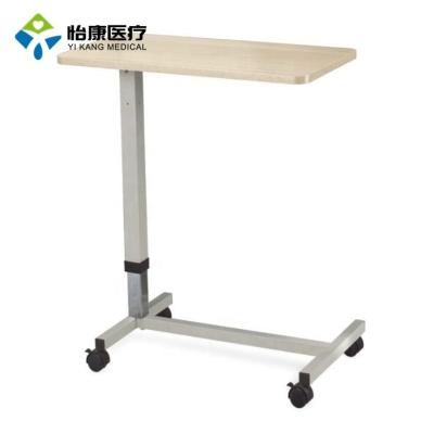 China Medical Hospital Table Gas Spring Hospital Furniture Over Bed Table for sale