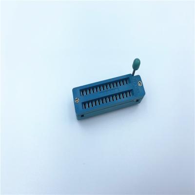 China Universal Pitch 2.54mm ZIF Plug Universal Socket Green Color 28P Narrow Type for sale