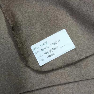 China 2022 100% wool wool fabric for coats wool blend jacket coat overcoat fabric 50% wool and 50% technics double sided chemical fiber for sale