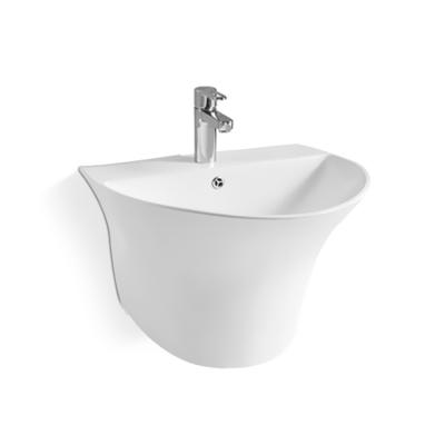 China Modern Popular Modern Wash Sink Bathroom Wall Mounted Hotel Basin for sale