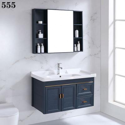 China Environmental Friendly Bathroom Countertop Basin Vanity Unit Customize Amenity Tray Wood White Double Sink With Marble for sale