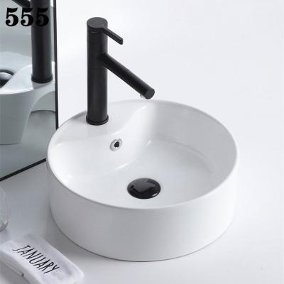 China 555 Sanitaryware Wholesale Modern Ceramic Basin Rectangular Bathroom Sink for sale