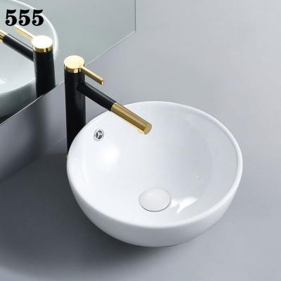 China 555 Sanitaryware Wholesale Modern Ceramic Basin Rectangular Bathroom Sink for sale