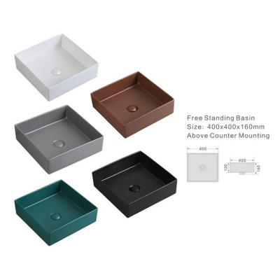 China Black And White Wash Basin Ware Easy Clean Sanitary Sink Rack Above Counter Round China Jingdezhen Wholesale Ceramic Basin for sale