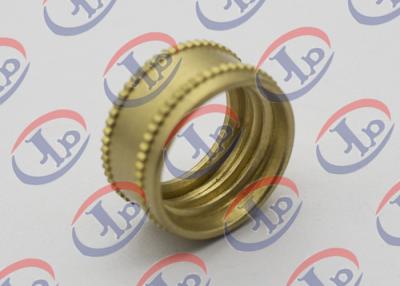 China CNC Turning Precision Brass Knurling Parts 0.704in Outer Diameter M14 X 1.0mm Thread for sale