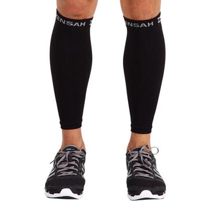 China Nylon Spandex OEM Factory Knitted Custom Sports Leg Sleeves Compression Calf Running Sleeve for sale