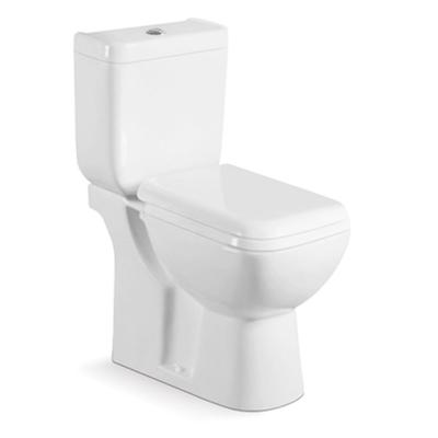 China Double-Flow Ceramic Sanitary Ware Bathroom WC Two Piece Toilet With P-trap for sale