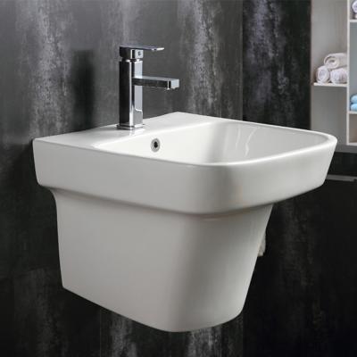 China Modern Hot Sale Sanitary Ware Ceramic Bathroom Wall Hung Basin (WB102) for sale