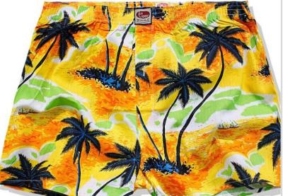 China Polyester microfiber peach skin fabric printed for garment, beach board short for sale