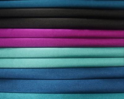 China Stretch satin fabric, Polyester spandex stretch satin fabric for sale