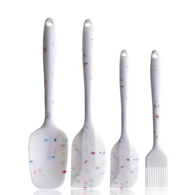 China Sustainable Kitchen Instruments Cooking Tool Silicone Utensil Kitchen Accessories Sets OEM Customized Logo Spatula Set for sale