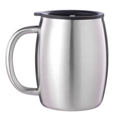 China Sustainable 14 oz Stainless Steel Coffee Mugs With Lids Double Walled Travel Mug With Handle for sale