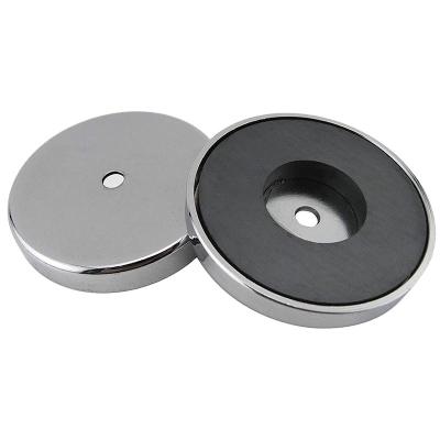 China Industrial magnet 2 inch cup ferrite magnet. in diameter with countersunk hole for sale