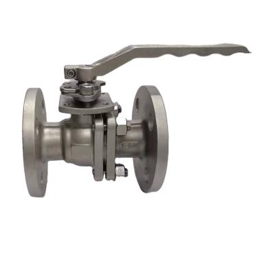 China Industrial 2PC Flanged Ball Valve With Mounting Bracket ISO5211 JIS Flange for sale