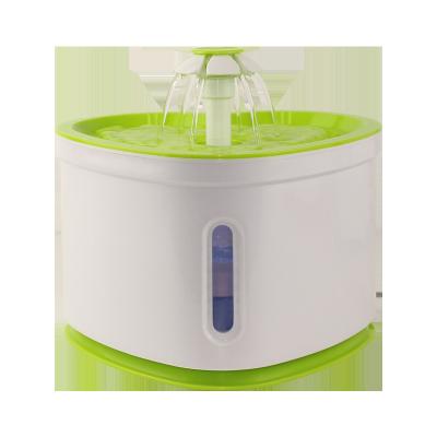 China Automatic Smart Pet Cat Flower Automatic Water Dispenser Heart Shaped With LED Light for sale