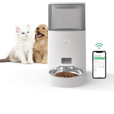 China 6 Meal Programmable Automatic Food Dispenser Deluxe Silicone Eco-Friendly Automatic Pet Food Feeder for sale