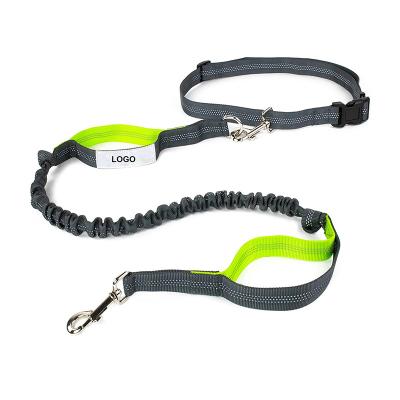 China Viable Wholesale Premium Running Sports Belt Elastic Waterproof Hands Free Retractable Rope Dog Pet Leashes for sale