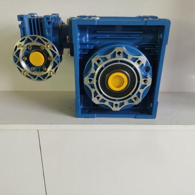 China Machine tool high effciency NMRV40/90 series gearbox spare parts NMRV transmission double worm gearbox, high ratio for sale